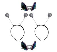 Homoyoyo 2juegos Tocado De Hombre Platillo Gafas y Diadema Alien Decoración De Festival