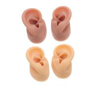 Homoyoyo 2par Modelo de Oreja de Perforación Forma de Oreja Modelo de Silicona Flexible para Exhibición de Joyería Práctica de Perforación de Falsas de Partes del Cuerpo Realistas