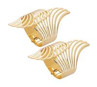 Homoyoyo 2piezas Abierto De Diseño De Alas Para Mujer Pulsera y Elegante Joyería De Moda Para Ocasiones Especiales