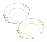 Homoyoyo 2piezas Accesorios Cabello Hechos Mano Tocado Virgen De Redonda Diadema Para Festivales De Tocado De Pelo