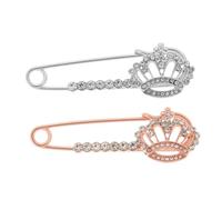 Homoyoyo 2piezas Broche De Forma De Prendedores Decorativos De Seguridad Rhinestone Para Suéteres Chalecos y Cardigans Acabado