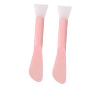 Homoyoyo 2piezas Cepillos Para Mascarilla Facial De Silicona Doble Cabeza Aplicador Suave Reutilizable Para Mascarilla De Barro y Mud Mask Herramienta Precisa y Fácil De Limpiar Para Cuidad