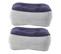 Homoyoyo 2piezas Cojines Inflables Reposapiés Almohada de Viaje para Avión Coche Soporte para Piernas Plumas Pvc Uso Aeropuerto Camping