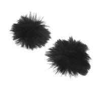 Homoyoyo 2piezas Cubierta Antiviento Para Micrófono De Solapa Negra De Protector Duradero y Adaptable Para Micrófonos De Grabación y Transmisión Diseño Práctico Contra Viento y Ruido