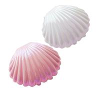 Homoyoyo 2piezas Decoración De Escritorio Conchas De Emulación Adornos Fotográficos Elegantes para Oficina y Hogar