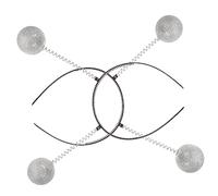 Homoyoyo 2piezas Diadema Bola Plateada y Purpurina Para Fiestas Halloween y Despedidas De