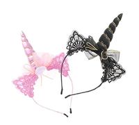 Homoyoyo 2piezas Diadema De Unicornio Para Actuaciones Escénicas Accesorios De Fotografía Diademas Creativas Tocados De Cosplay Para Fiestas Infantiles