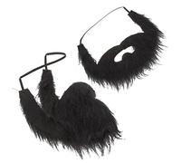 Homoyoyo 2piezas Fake Beard for Halloween Cosplay Party Prop Comfortable Artificial Beard for Stage Performance Decoration