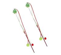 Homoyoyo 2piezas Gato Juguete Navideño para Gatos Palitos Navideños para Coquetear Juguetes para Gatitos Palos Resistentes Mordeduras