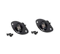 Homoyoyo 2piezas Jack De Guitarra Eléctrica Ovalado Entrada Salida Con Enchufe y Tornillos De Montaje Color Negro Para Guitarra Eléctrica