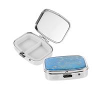 Homoyoyo 2piezas Pastillero Portátil De Pastillero De Metal con Compartimentos para Medicamentos para Viajes Trabajo y Actividades Al Aire