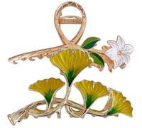 Homoyoyo 2piezas Pinzas Para Cabello y Fino Forma De Flor y Ginkgo Para Mujeres