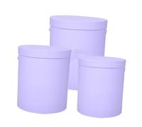 Homoyoyo 3 Cajas Cilíndricas para Flores Moradas Cajas Redondas de Cartón para Arreglos Florísticos Embalaje para Ramos y Regalos Adecuado para Floristería Hogar y Decoración