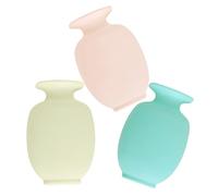 Homoyoyo 3 Jarrones Adhesivos de Pared de Plástico PP Reutilizables Rastro Decoración para Plantas y Flores Tamaño Pequeño Colores Limón Amarillo Rosa Claro y Azul Claro para Hogar