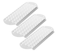 Homoyoyo 3 Limas para Pies, Raspador de Callos de Acero Inoxidable, Herramienta de Pedicura para Eliminar Durezas, Tamaño Medio, Color Plata, 3 Piezas para Cuidado y Exfoliación de