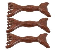 Homoyoyo 3 Peines De Masaje Para El Cuero Cabelludo Peine De Dientes Anchos Para El Cuidado Del Cabello Peine De Madera Marrón