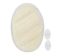 Homoyoyo 3 piezas Almohadillas Exfoliantes de Lufa Ovaladas para Ducha Esponjas Suaves para Lavar Cuerpo Resistentes Secado Rápido white para Sensible