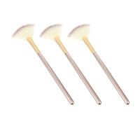 Homoyoyo 3 piezas Brochas Abanico para Maquillaje Facial Aplicadores Cosméticos de Pinceles para Contorno y Mezcla Herramientas Duraderas para Adolescentes y Principiantes