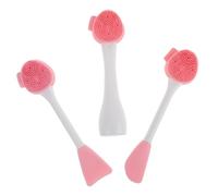 Homoyoyo 3 piezas Cepillo de Silicona Suave y Aplicador de para Mujeres Multifunción con Cabezales Únicos para Limpieza y Masaje