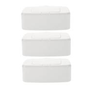 Homoyoyo 3 piezas Dispensador de Toallitas Húmedas con Tapa para Frescura Caja de Plástico Blanca para Almacenamiento Escritorio y Sala de Unidades Práctico para Hogar