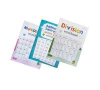 Homoyoyo 3 Piezas Ejercicios de Multiplicación y División para Estudiantes de Diseño Portátil con Variedad de Problemas y el Desarrollo de Habilidades
