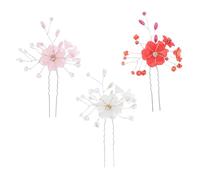 Homoyoyo 3 Piezas Elegant Floral Hair Accessories For Women Vintage Chinese Style Bridal Hair Forks In And For Updos And Cultural Events