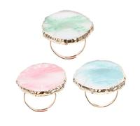 Homoyoyo 3 piezas Paleta de Arte de Uñas Resina con Forma de Anillo Paletas para Colores para Manicura Herramientas Portátiles para Pintura de Uñas Uso Esmalte Gel y Pigmentos