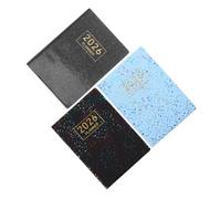 Homoyoyo 3 Piezas Planificador de Bolsillo Mini Agenda Diaria Portátil Piel Sintética Calendario Académico para Estudiantes Profesionales Oficina Escolar