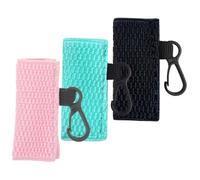 Homoyoyo 3 Piezas Protector de Labial con Llavero de Fundas Portátiles para Bálsamo y Barra de Labios Bolsas para Viaje y Uso Diario