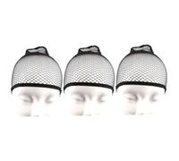Homoyoyo 3 Piezas Red De Malla Elástica Para Pelucas - Accesorios De Cabello Para Mujeres - Ideal Para Fijar y Pelucas Color Negro