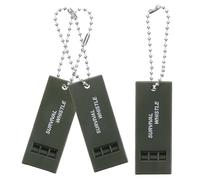Homoyoyo 3 Piezas Silbato de Emergencia para Salvavidas de Alta Potencia, Ligero y Resistente de Abs con Cadena de Cuentas, Adecuado para Senderismo y Navegación Segura