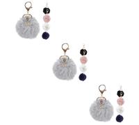 Homoyoyo 3 Series Llaveros De Pom Pom Para Mujeres Y Niñas Accesorios Para Colores 5 Piezas X 3