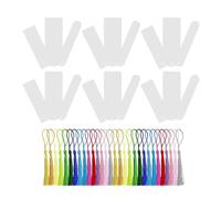 Homoyoyo 30 piezas Kit Marcapáginas Acrílicos con Borlas Decorativas para Manualidades DIY Separadores de Libros Transparentes para