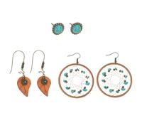 Homoyoyo 3pares Pendientes Bohemios Colgantes Borla Pendientes De Moda Cuentas Para Decorar Mujer Fiesta o Diario