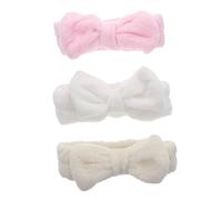 Homoyoyo 3piezas Diadema De Terciopelo Coral Diademas Rostro Lazo Tocado De Maquillaje Para Mujer Para Uso Diario o Actividades Deportivas
