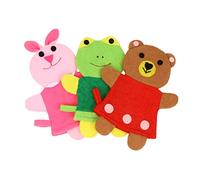 Homoyoyo 3piezas Guantes De Baño Para Bebés Forma De Animales De Dibujos Animados Conjunto Incluyendo Cepillo De Ducha y Esponjas De Baño Para Bebés Para Duchas Infantiles Agua