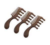 Homoyoyo 3piezas Peine De Masaje De Madera De Diseño De Cinco Dientes Para Masaje Corporal Cabelludo Peine Desenredante Multiusos Para Cabello