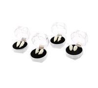 Homoyoyo 4 Cajas Cajas de Colmillos Vampiro Cosplay Dientes Postizos de Resina sin Tóxicos Accesorios para Halloween Fiesta de Disfraces y