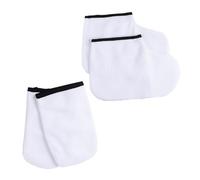 Homoyoyo 4 Manoplas y Botines de Cera Poliéster y Franela para Manos y Pies Retención de Calor para Spa y Hogar