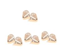 Homoyoyo 4 Pares de punta de bota proteccion Cubrir metatarsiano pie alto consejos para reemplazar el talón zapatos puntiagudos protector Aleación de zinc Golden