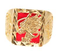 Homoyoyo 4 Piezas Anillo de dragón anillos de chicos Continuar masculino anillo de los hombres anillo de hombres Joyas para hombres anillos de hombre anillo estilo chino Cobre Dorado