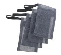 Homoyoyo 4 piezas Bolsa de Nylon para Jabón Barra con Diseño Colgante para Baño Bolsa Exfoliante y Almacenamiento Práctico Color Gris Duradera y Ahorra Espacio