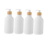Homoyoyo 4 piezas Botellas Champú Vacías con Bomba Dispensadora para Gel Baño y Jabón Líquido Recargables Prácticas y Antideslizantes
