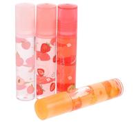 Homoyoyo 4 piezas Brillo Labial Transparente con Fruta Bálsamo Hidratante Protector para Labios Secos y Agrietados Fórmula Suave y Nutritiva