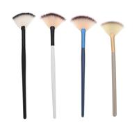 Homoyoyo 4 piezas Brochas Maquillaje Facial Abanico Aplicador Ácido para y Cuidado Mango Ergonómico Fácil Limpieza Pequeñas