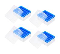 Homoyoyo 4 Piezas Caja de Congelación de Tubos de Ensayo Caja de Laboratorio Congeladora Pp 20 Compartimentos para Tubos de Microcentrífuga Manejo Guantes para Técnicos de Laboratorio