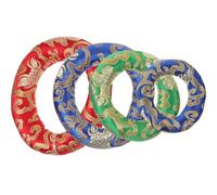Homoyoyo 4 Piezas Cojín para Cuenco Tibetano de Meditación Soporte de Tela de Algodón, Diseño Elegante Bordado Chino, Presión y Mejora Sonido para Yoga Color Aleatorio