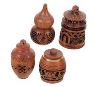 Homoyoyo 4 Piezas Colgantes Difusores Madera Hueca con Palabras Chinas para Aromaterapia Collares Llaveros Decoración Coche Oficina Hogar