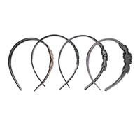 Homoyoyo 4 Piezas Diadema Ancha de Pedrería con Dientes Antideslizantes, Cómoda y Elástica para Fiesta de Disfraces, Accesorio Elegante con Diseño Sencillo y Festivo