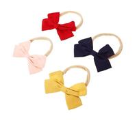 Homoyoyo 4 Piezas Diadema Lazo para Niña de Diademas para Niñas Hechas Mano Suaves Rastro para Bebés Recién Nacidos Pequeñas